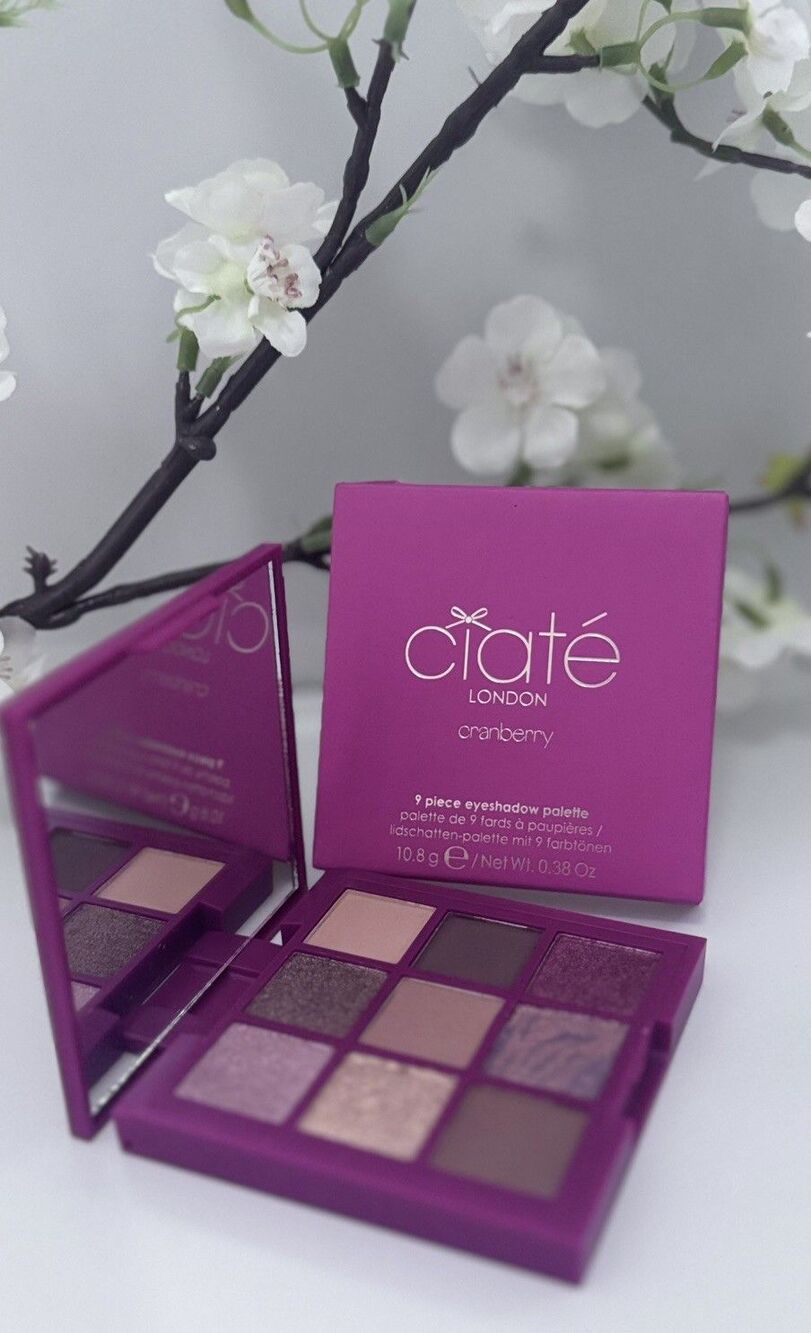 Ciate London Cranberry 9 Shade Eyeshadow Palette Matte Shimmer NIB